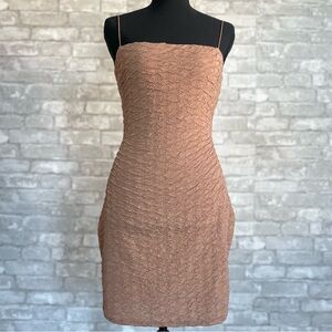 NWT Windsor Bodycon Ruched Brown Dress